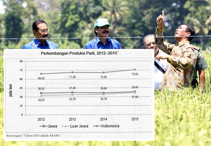 Produksi Padi 2015 Estimasi 75,5 Juta Ton